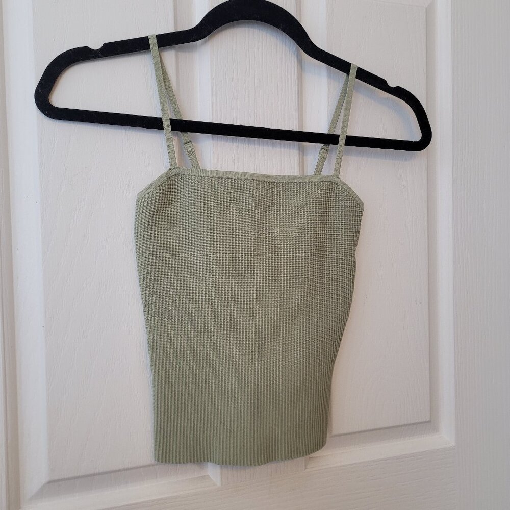Babaton Sage Green Cropped Top